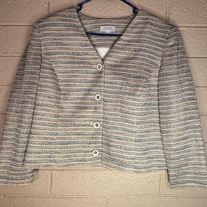 Tahari Multicolor Textured Fabric